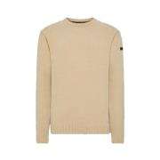 Cinematt Rundstrikket Beige Sweater