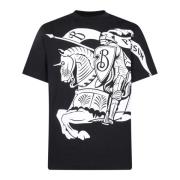 Hvid Ridder Grafisk T-Shirt