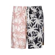 Multifarvet Patchwork Palms Shorts