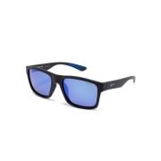 THE FLATS 897-02B MATTE BLACK/BLUE Sunglasses