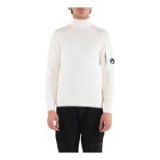 Ribbet højhalset sweater med logo lomme