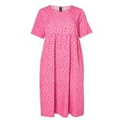 Fuchsia Pink Polka Dot Kjole