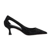 Cutout Kitten Heel Pump med Strass