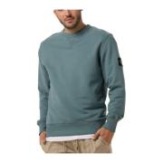 Blå Badge Crew Neck Sweater