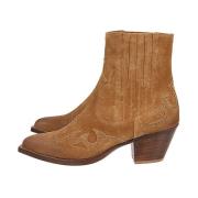 Suede Texan støvle med nitter