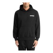 Ensfarvet Logo Lomme Hoodie