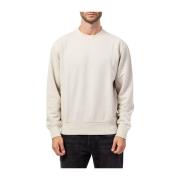 Beige Bomuld Crewneck Sweater