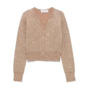 Paillet Cardigan Kamel Guld