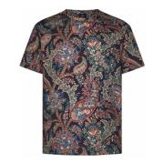 Blomstret Paisley Print Crewneck T-shirt