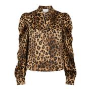 Leopard Print Bluse Rosslyn Stil