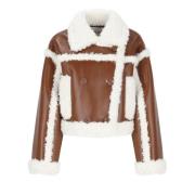 Brun Faux Shearling Jakke