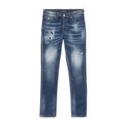 Slim Cut Blå Denim Jeans