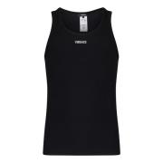 Sort Ribstrikket Tanktop AW24