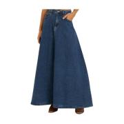 Denim cape nederdel