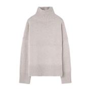 Beige Malo Sweater i uldblanding