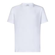 Hvid Bomuld Jersey T-Shirt med Pegaso Logo