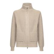 Beige Cardigan Sweater AW24