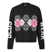 Argyle Sweater med Hello Kitty Design