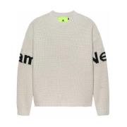 Grå Bomuld Crew Knit Sweater