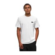 Hvid Bomuld T-Shirt - Lacoste