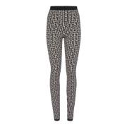 Strik leggings med monogram