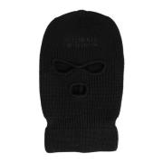 Broderet Logo Balaclava i Sort Uld