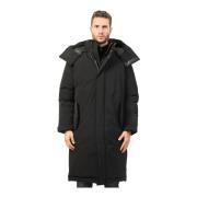 Sort Vandtæt Parka med Oversize Pasform