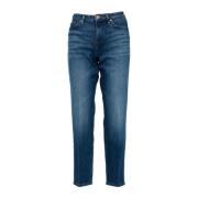 Blå Denim Straight Cut Jeans