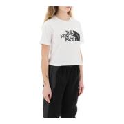 Logo Print Boxy-Fit Cropped Tee