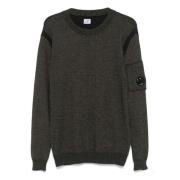 Lambswool Crewneck Sweater med Ciniglia Detalje