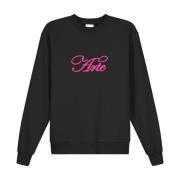 Sort Bomuld Logo Crewneck Sweatshirt