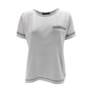 Hvid T-shirt med Lurex-detaljer