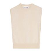 Elegant Tekstureret Off-White Vest