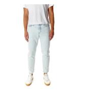 Tapered Fit Mid Waist Jeans