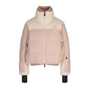 Pink Ski Jacket med Mountain Detaljer