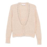 Perle og krystal cardigan