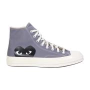 Canvas High-top Sneakers med Side Print