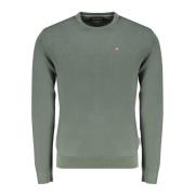 Grøn Langærmet Broderet Logo Sweater