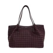 Bordeaux Tote Taske med Guld Hardware