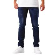 Slim Fit Mørkeblå Stræk Jeans