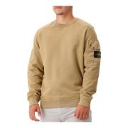 Brun Fleece Sweatshirt Med Lommer