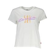 Hvid Bomuld Toppe T-Shirt