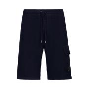 Grøn Fleece Shorts med Cargo Lomme