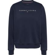 Blå sweater med minimalt logo