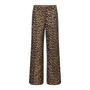 Leopard Print Wide Leg Pants