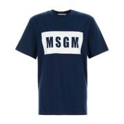 Stilfuld Navy Blue Bomuld T-shirt