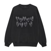 Cool Print Sweatshirt Vasket Sort