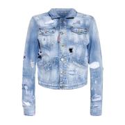 Brugt Effekt Denim Jakke