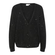 Sort Glitter Cardigan Hayasz Stil