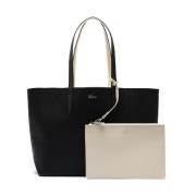 Reversible Bicolor Shopping Bag with Wallet